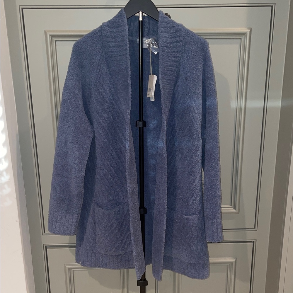 Barefoot Dreams Open-Front Cozy Cardigan or Robe in Dusty Blue 1X NWT
